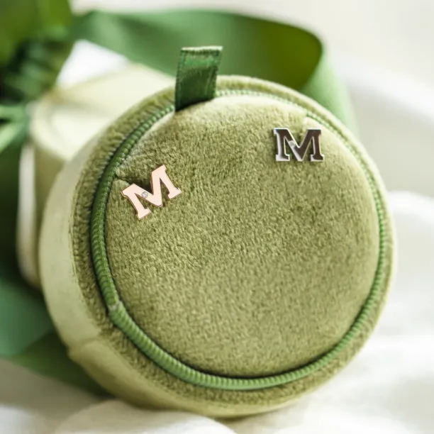 Diamond initial earrings QUNTI Image