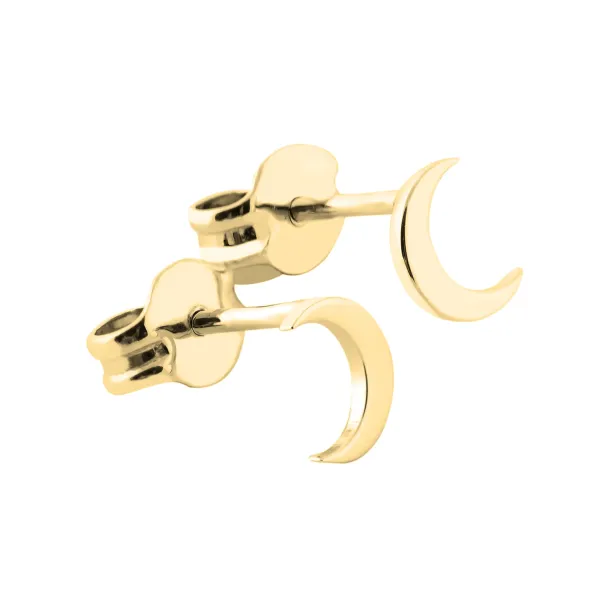 ALVIN authentic crescent gold stud earrings Image