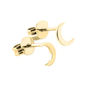 ALVIN authentic crescent gold stud earrings Thumbnail