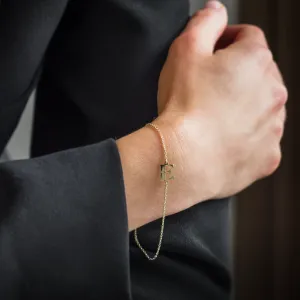 KALIN name gold diamond bracelet Thumbnail