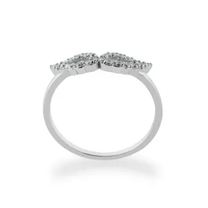 DOVEK wings shape gold diamond ring Thumbnail