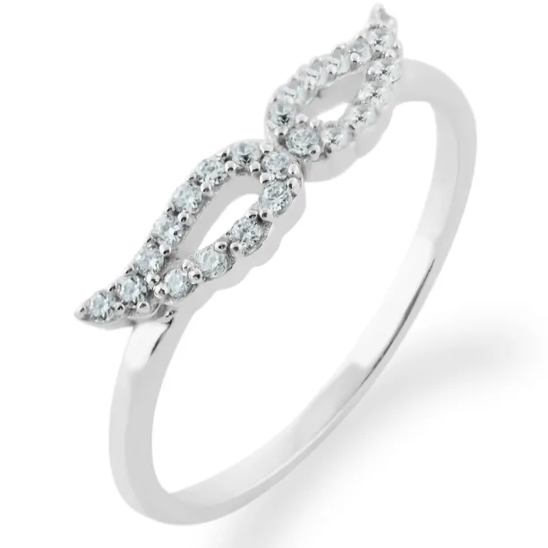 DOVEK wings shape gold diamond ring Image