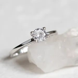 SEMLE delicate gold diamond engagement ring Thumbnail