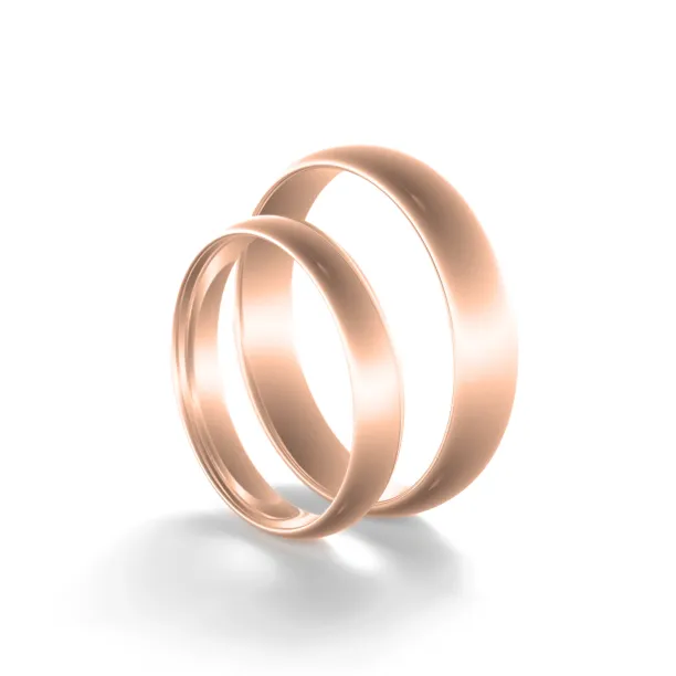 Solid wedding rings made of yellow gold VIRGINIE Image