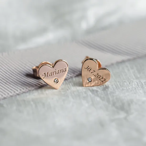 SVETTE name gold diamond earrings Image