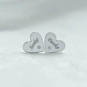 SVETTE name gold diamond earrings Thumbnail