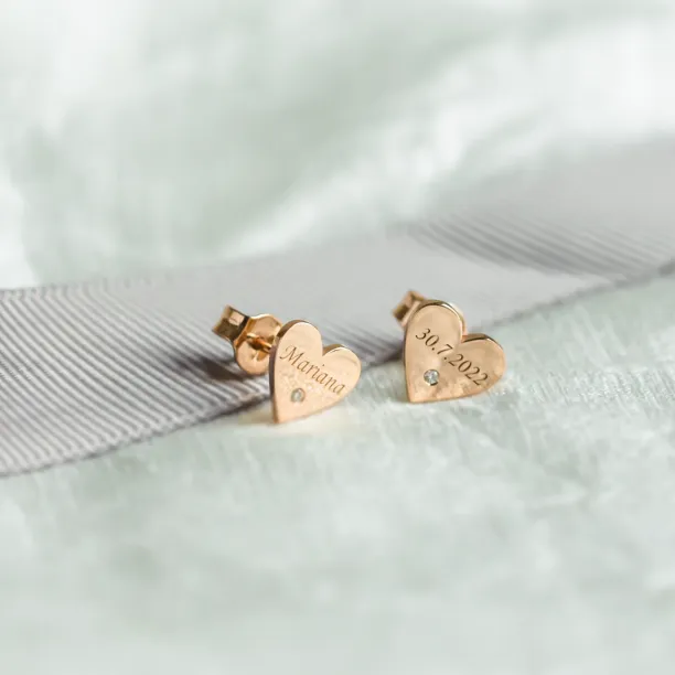 SVETTE name gold diamond earrings Image