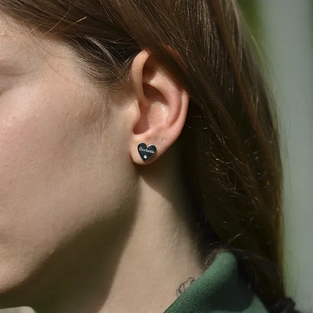 SVETTE name gold diamond earrings Image