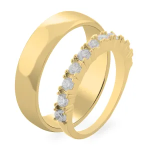 JOEN gold diamond wedding ring Thumbnail