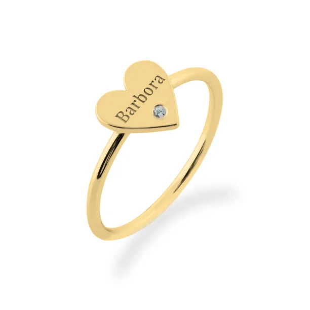 BELE name gold diamond ring Image