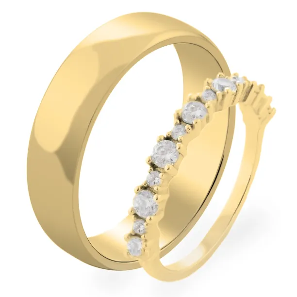 VORME gold diamond wedding rings Image