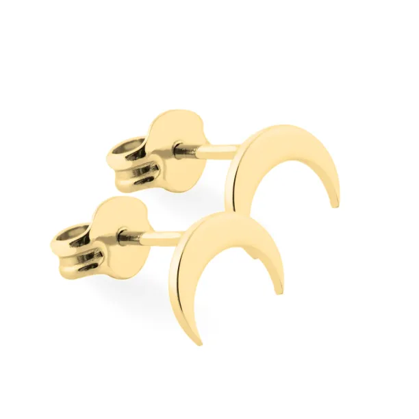 TAKTE gold crescent-shape earrings Image
