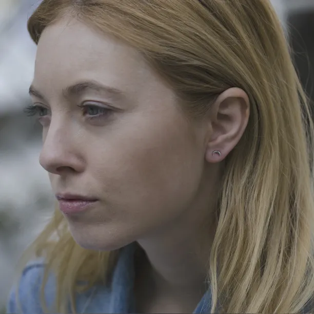 TAKTE gold crescent-shape earrings Image