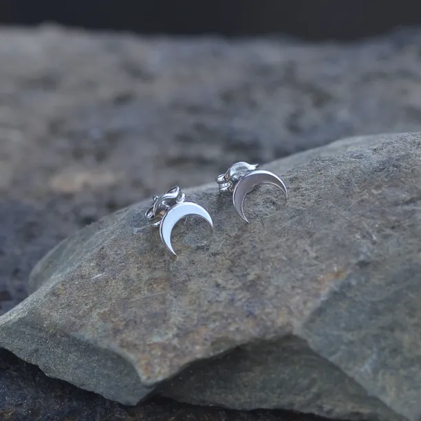 TAKTE gold crescent-shape earrings Image