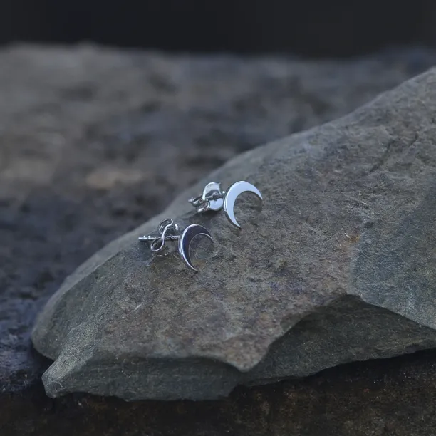 TAKTE gold crescent-shape earrings Image