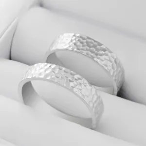 Hammered gold wedding rings LANI Thumbnail