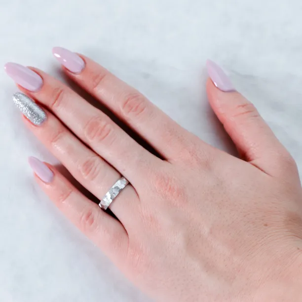 Textured gold wedding rings MUZI Image