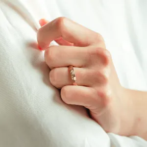 Textured gold wedding rings MUZI Thumbnail