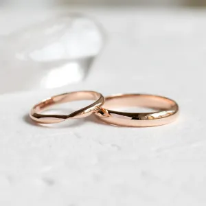 Gold wedding rings with bow tie shape LALI Thumbnail