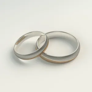BRANS combination gold wedding rings Thumbnail