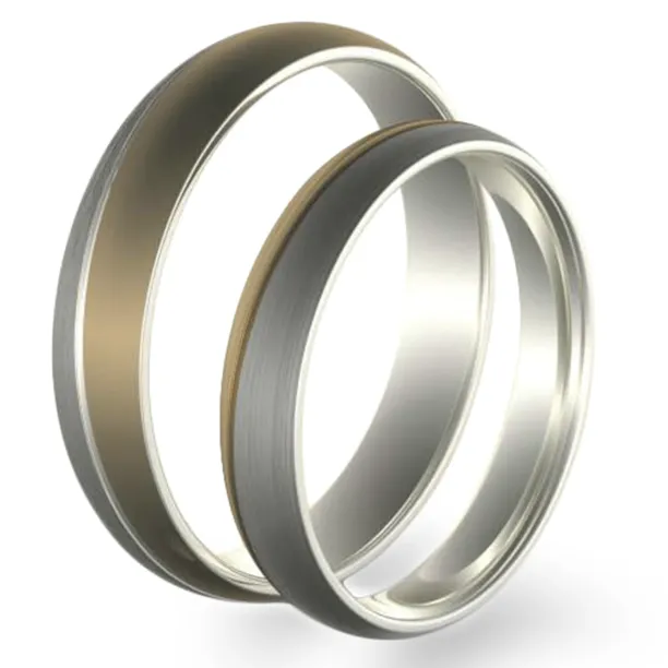 BRANS combination gold wedding rings Image