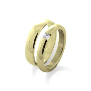 MOLLE  gold and diamond dressing wedding rings Thumbnail