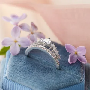 HEBO gold engagement ring in the shape of crown Thumbnail