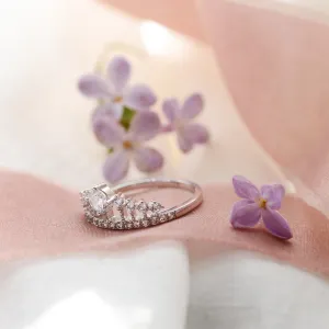 HEBO gold engagement ring in the shape of crown Thumbnail