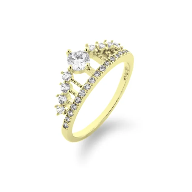 HEBO gold engagement ring in the shape of crown Image