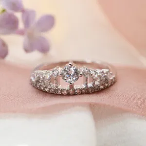 HEBO gold engagement ring in the shape of crown Thumbnail