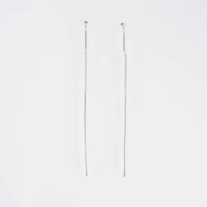 GADI gold chain-earrings with black raw diamonds Thumbnail