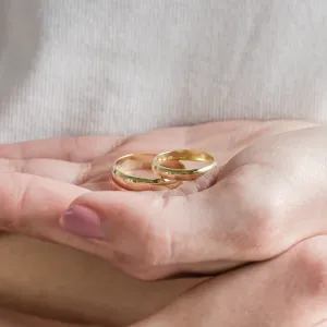 D-SHAPE wedding yellow gold rings MONTANA Thumbnail