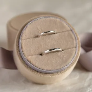 D-SHAPE wedding white gold rings GEORGIE Thumbnail