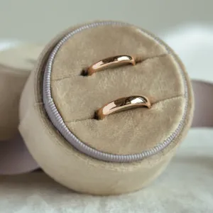 D-SHAPE wedding red gold rings ALASKA Thumbnail