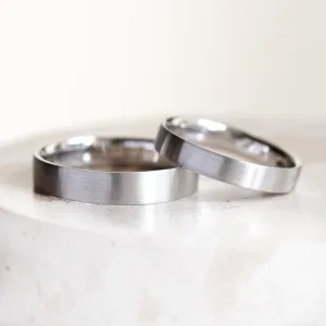 Flat matt wedding rings made of red gold HAYS Thumbnail