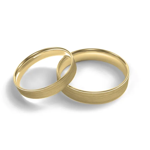 Flat matt wedding rings made of red gold HAYS Image