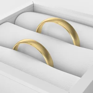 Classic mat wedding red gold rings D-SHAPE ROY Thumbnail