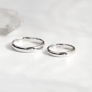 Solid wedding rings made of white gold TESSA Thumbnail
