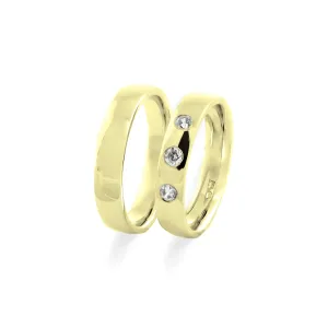 Gold wedding rings with diamonds SKIEN Thumbnail