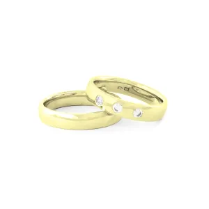 Gold wedding rings with diamonds SKIEN Thumbnail