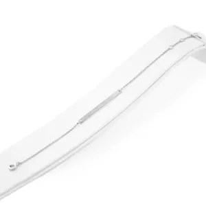 Minimalist silver bracelet with engraving Plofi Thumbnail