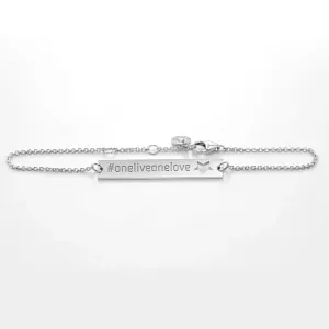 Silver bar bracelet with custom engraving REMA Thumbnail
