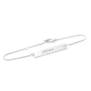 Silver bar bracelet with custom engraving REMA Thumbnail