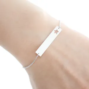 Silver bar bracelet with custom engraving REMA Thumbnail