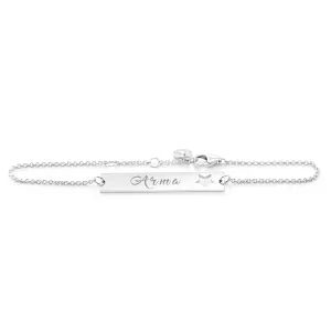 Silver bar bracelet with custom engraving REMA Thumbnail