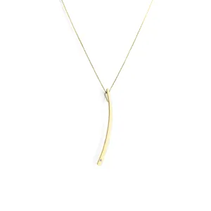 Gold minimalist necklace with a diamond LOFE Thumbnail