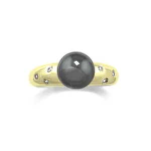 Hematite ring with diamonds DOGA Thumbnail