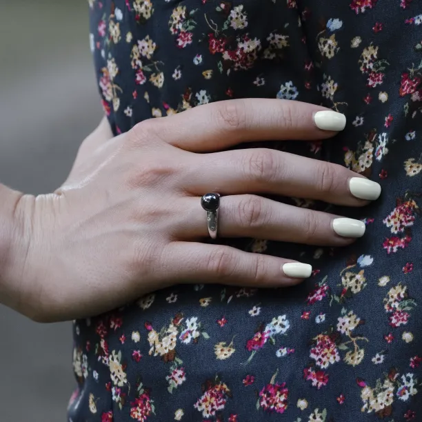 Hematite ring with diamonds DOGA Image