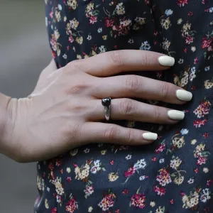 Hematite ring with diamonds DOGA Thumbnail