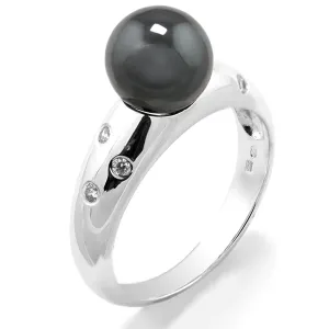 Hematite ring with diamonds DOGA Thumbnail